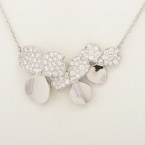 Tiffany Paper Flower Cluster Diamond Necklace Platinum